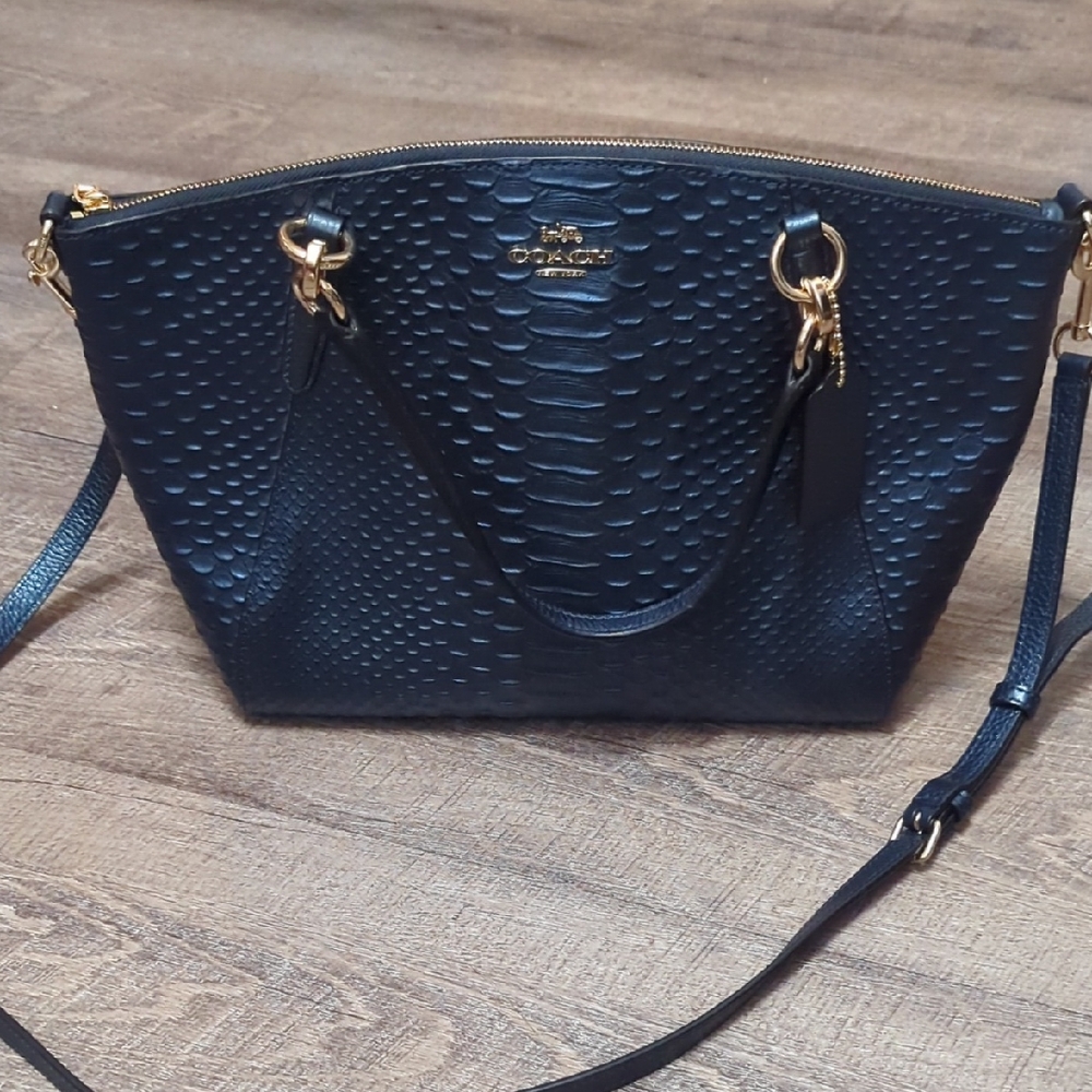 Coach Python Small Kelsey Crossbody Metallic - image 1